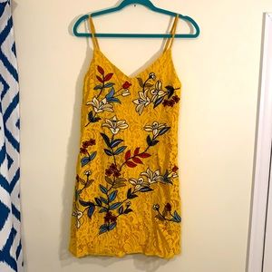 Mustard Yellow Lace Dress